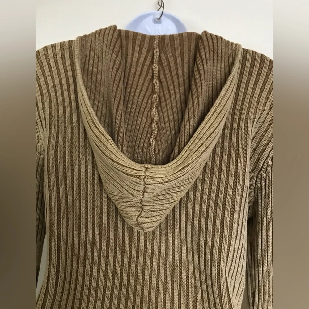 east side westside size L hooded Beige jacket closed in the front with zipper - Picture 8 of 14